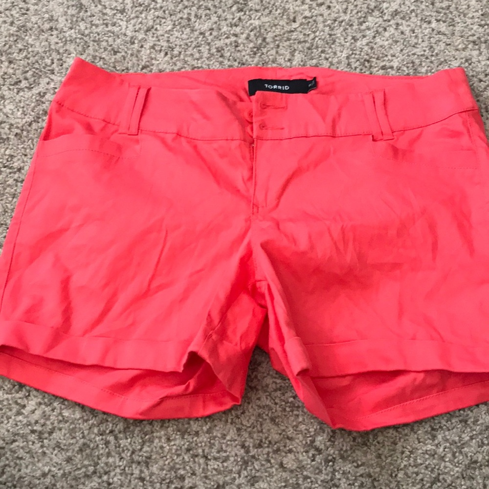 Coral pink shorts